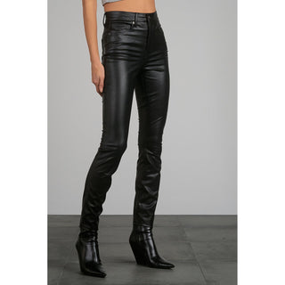 faux leather high waisted skinny pants 