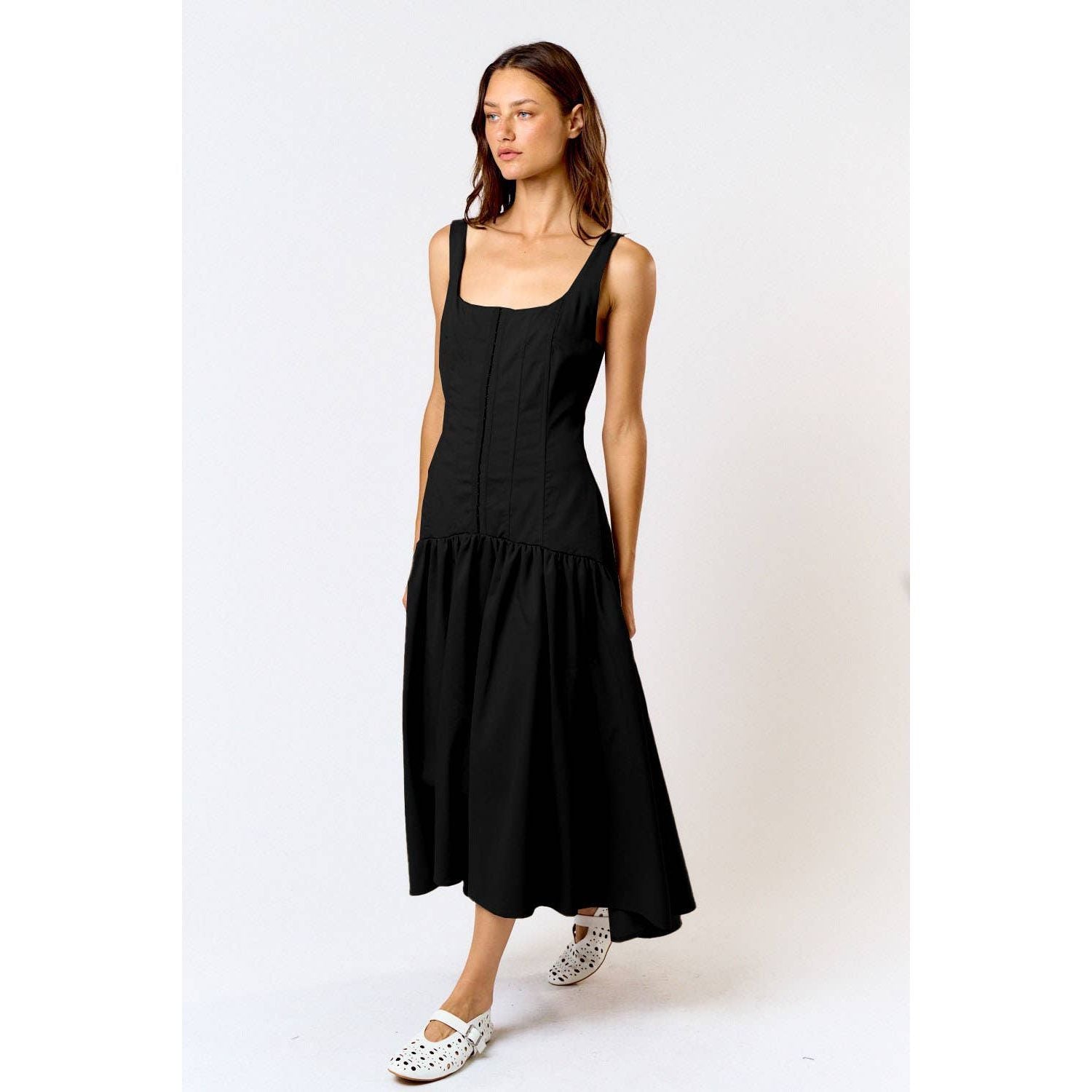 hook and eye corset dress Underwired Contrast Lace Hook And Eye Deyail Corset Mini Dress In Black | EGO US