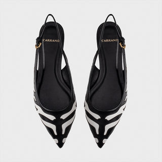 zebra animal print leather high heel with slingback 