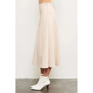 A Line Faux Leather Maxi Skirt 
