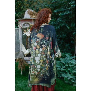 I Dream in Flowers Bamboo Duster Kimono Robe with Be