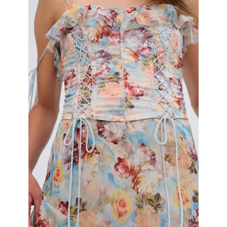 floral ruffle corset dress for love and lemons