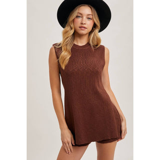 Knit Sleeveless Shorts Set