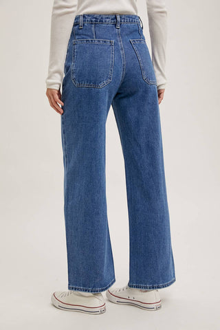 Denim Straight Leg Jeans