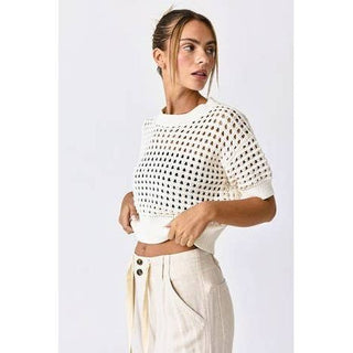 Alina Cropped Crochet Top