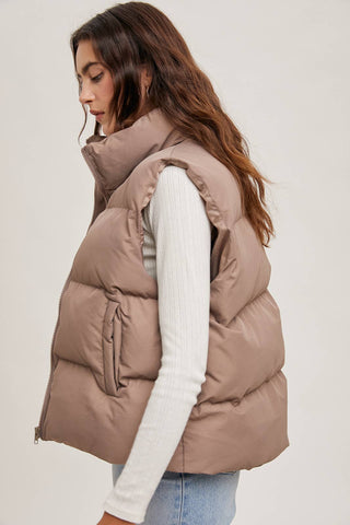 Zip Front Puffer Vest