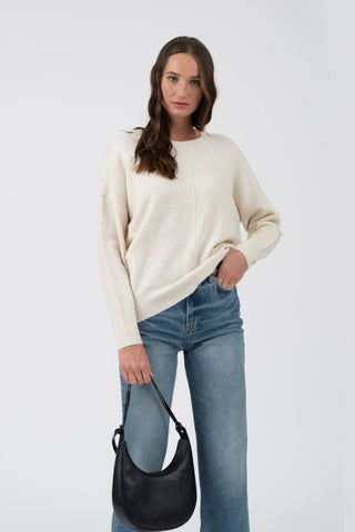 Solid Front Seam Sweater