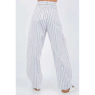 White Striped Trousers