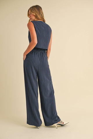 Pin Striped Vest Trousers Set