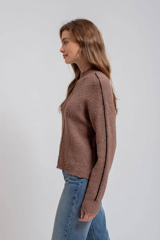 Mock Neck Sweater Knit Pullover