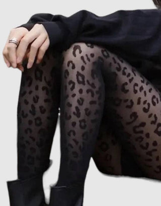 Leopard Print Tights