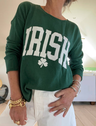 Irish Boxy Roll Hem Sweater