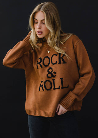 Brown Rock & Roll Sweater