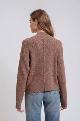 Mock Neck Sweater Knit Pullover