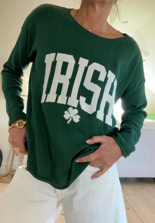 Irish Boxy Roll Hem Sweater