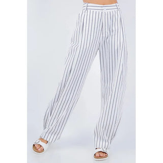 White Striped Trousers