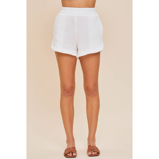 100% cotton elastic waistband summer shorts