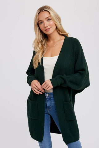 Batwing Sleeve Open Cardigan