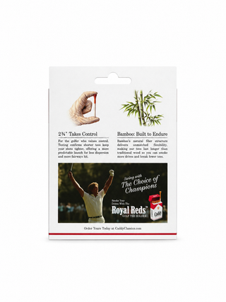 Royal Reds Golf Tees | 50 Bamboo 2¾ Inch