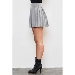 Pleated Knit Skirt