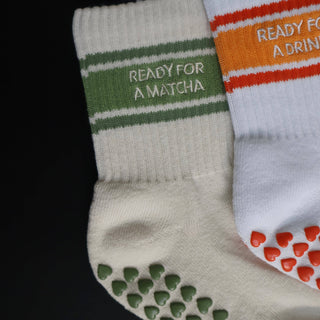 Ready for a Matcha Grip Socks