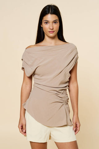 Asymmetric Ruched Top