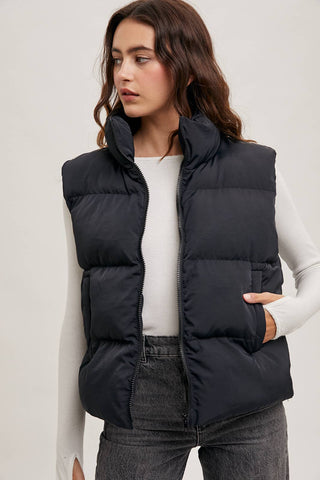 Zip Front Puffer Vest