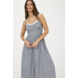 Soft Stripe Midi Dress