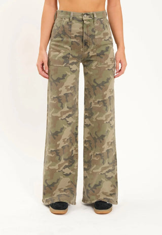 Far Out Patchpocket High Rise Wide Leg - Hideaway