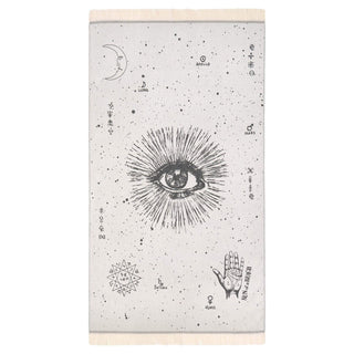 The Cosmos Eye Feather Beach Towel