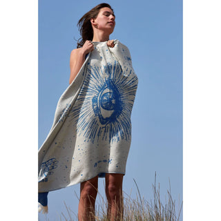 The Cosmos Eye Feather Beach Towel