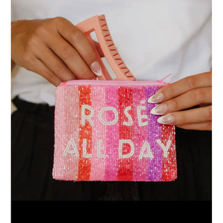 Rose all day zip pouch