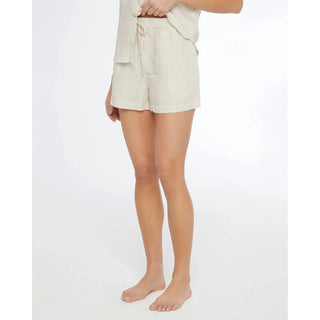 striped drawstring shorts air linen