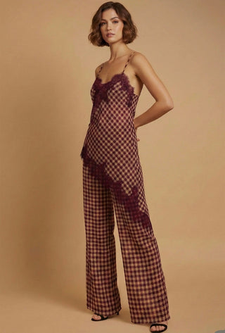 Gingham Lace Trim Set