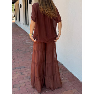 Tie Back Silk Blouse