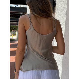 viscose satin tank top made in Italy 