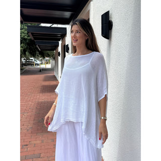 knit cotton loose fit top 