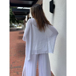 knit cotton loose fit top 