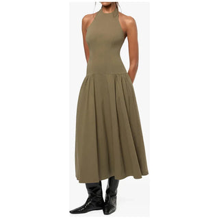 we wore what halter corset midi dress