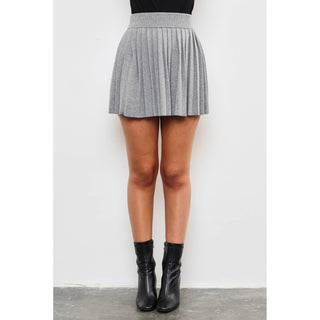 Pleated Knit Skirt