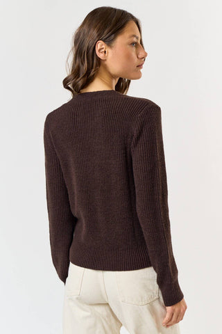 Twisted Front V Neck Sweater