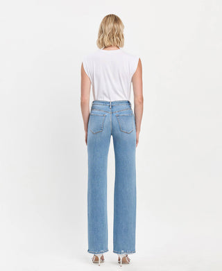 High Rise Slim Wide Jeans