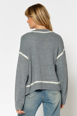 Contrast Stitch Cardigan