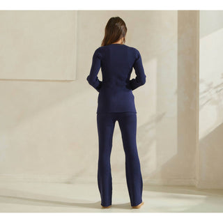 Button Front Sweater Top & Pants Set