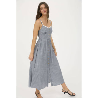 Soft Stripe Midi Dress