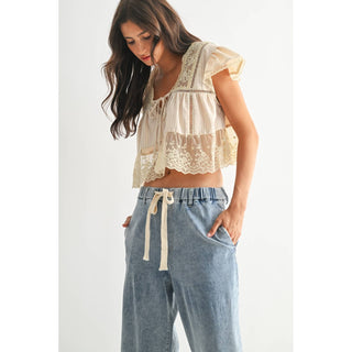Lace Trim Blouse