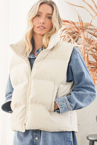 Zip Front Puffer Vest