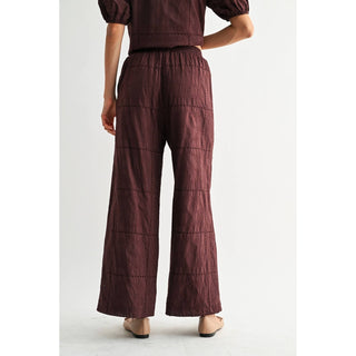 Embroidered Plum Pants