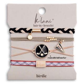 Birdie K'lani hair tie bracelets with golf ball marker