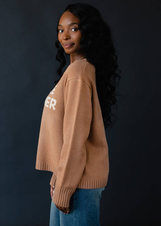 Brown Coffee Weather Sweater